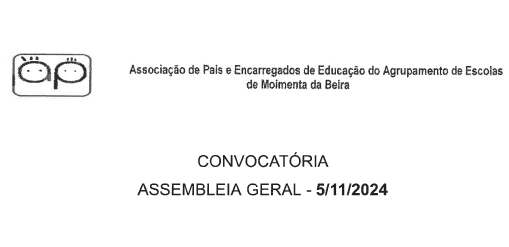 Convocatória da Assembleia Geral – Ass. de Pais e E. Educ.
