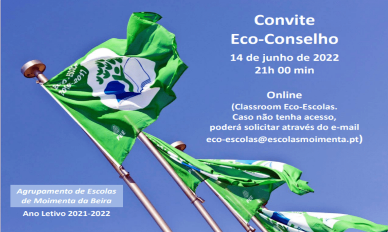 Convite para o Eco-Conselho – 14 de junho pelas 21:00 horas